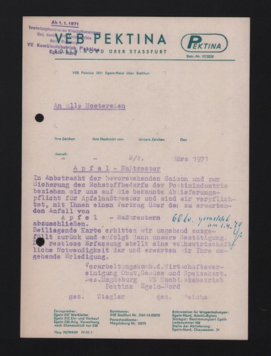 Egeln nord brief - brief, 1971,