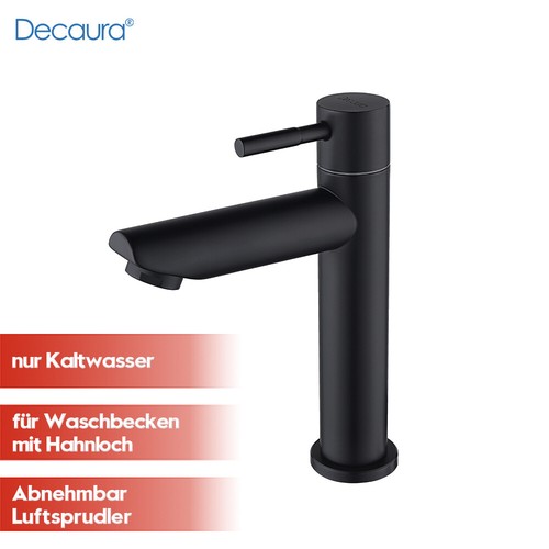 Decaura kaltwasserhahn schwarz - decaura,