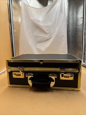 Barber Stylist Koffer Tragetasche Haarschneider Werkzeugkasten Gold/Schwarz