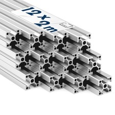 Alu Profil 12 Stück 30x30mm 2m System-, Montage-, Konstruktionsprofil Nut 8