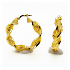 14K 585 Gelb Gold Creolen