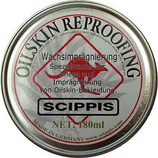 Imprägnier-Wachs Scippis Oilskin-Wachs für Wachsmänteln Jacken Hüte 180ml