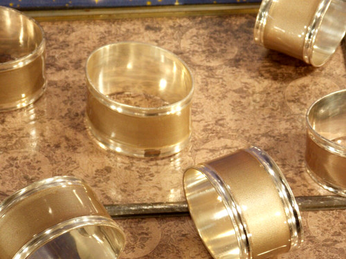 Serviettenringe antik silber - 6,