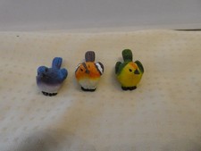Miniatur 3 Vögle Herbst Deko Vogel Figur Dekofigur