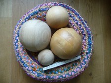 Deko-Holzkugeln, 4 Stück