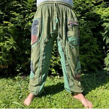 Pluderhose, Pumphose Patchwork, Goa Hippie Festival Hose Stone Washed