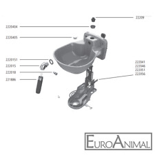 Ersatzteile für Kerbl Tränkebecken H10, HP20, K75  Ersatzventil Regulierschraube