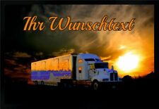 Fußmatte Schmutzfangmatte Wunschtext Truck LKW personalisiert F081