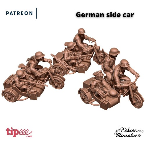 German kradschutzen sidecars - german,