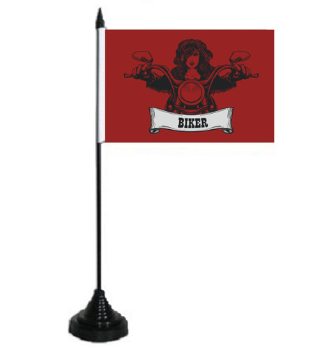 Tischflagge biker girl - tischflagge,