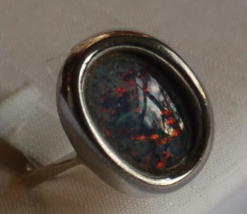 Weißgold solitär ring opal - solitär,