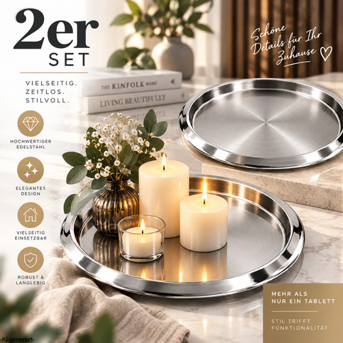 2er set kerzentablett cm - 2er,