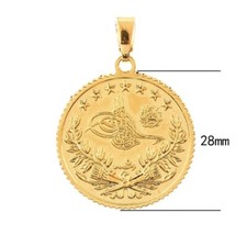 ?Resat Altin Türkische Goldmünze  22 Ayar Altin KAPLAMA Vergoldet  28mm?