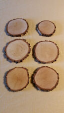 6 Holzscheiben Baumscheiben Brettchen Floristik Deko Birke Basteln Durchm. 8-10