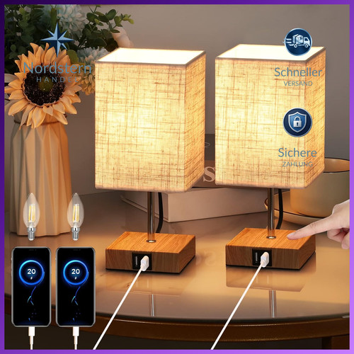 Nachttischlampe 2er set - nachttischlampe,
