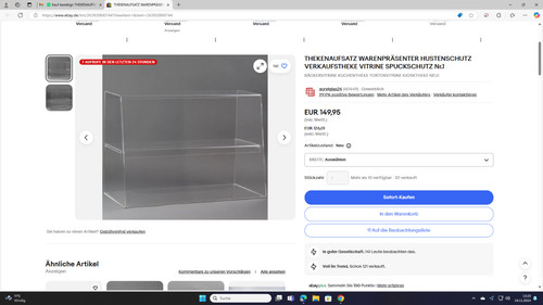 Thekenaufsatz warenpräsenter - thekenaufsatz,