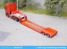 1:87 EM102 Bausatz Tiefbett Auflieger 2achs teleskopierbar für Umbau Eigenbau