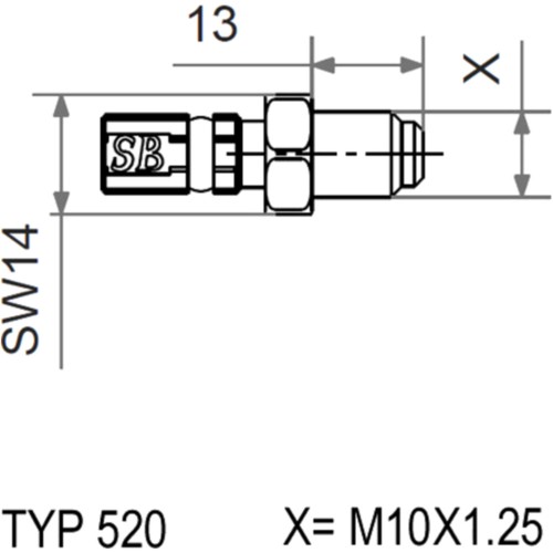 Jmp m10 aussengewinde - m10,