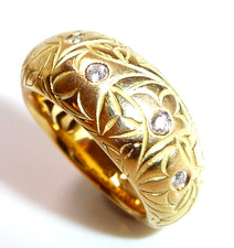 Ring 750 Gold Gelbgold 0.15ct Diamanten Oeding-Erdel 52 - 52,5/16,8 mm 11,7 g