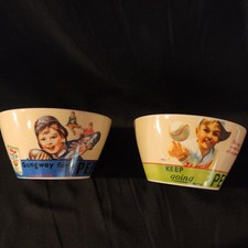 2 Vintage Kellogg's Pep Flakes Müsli Schale  Rar aus 2006 Kult