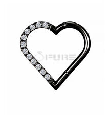 1x Herz Pave CZ Herz Hoop