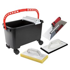 Fliesen Fliesenwaschset 4tlg Eimer Rollen MOP Zahnkelle Hydroschaum Waschbrett
