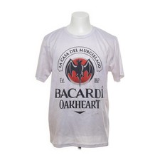 Bacardi, T-shirt, Größe: L, Weiß/Schwarz/Rot, Print, Herren -ZWX