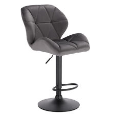 1x Barhocker Barstuhl Bistrohocker Höhe verstellbar Samt Dunkelgrau BH139dgr-1