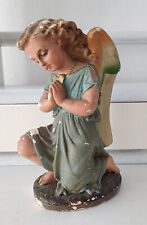 Engel Figur Kirche Gips gefasst Uralt Antik Brocante