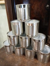 10 Blech-Konserven-Dosen/Hochzeit/8,5cm/leer/ohne Klebereste-spülmaschinengesp.