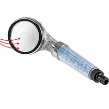 EASYmaxx Duschkopf - transparent-chromfarben - Wasserfilterfunktion