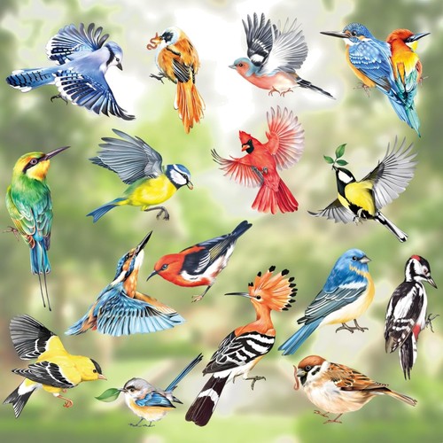 Fensterbilder frühling vögel - fensterbilder,