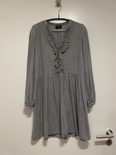 Kleid Damen Jeans Grau Blau