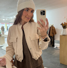 Damen Boucle Jacke Isa Creme