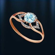 RING mit Topas hellblau, CZ