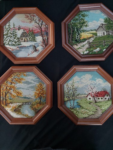 4er set vintage stickbilder - set,