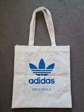 2 STÜCK Damen Shopping Einkaufs Tasche Bag Adidas Weiß/Blau Limette/Weiß