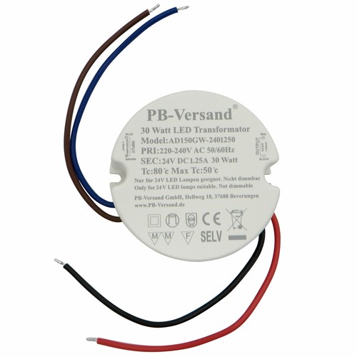 Led trafo volt 30 watt - 24, dc