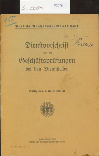 Dienstvorschrift über die