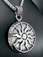 Sonne Gott Wikinger Anhänger Edelstahl Kette  Geist Energie Herren Biker 245A