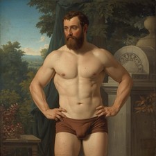 Akt Männlich Malerei Gemälde