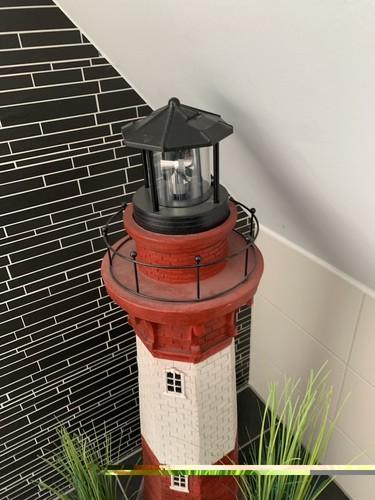 Deko leuchtturm rot weiß xxl - deko-leuchtturm, rot/weiß