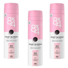 3x 150ml 8x4 Deospray Velvet Blossom N°3 48h Schutz blumig purdrig charmant