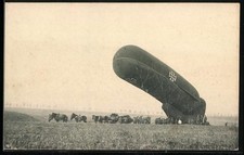 AK Deutscher Fesselballon mit