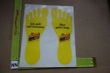 Alter Aufkleber Literatur GUINESS BUCH DER REKORDE Fuß (NB)