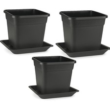 3er Set Pflanztopf viereckig