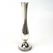 Wilkens Solifleur-Vase 8208 IV aus 800er Silber Art Deco? Perlstabrelief 12,8cm