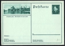 AK Königsberg /Pr., Getreidesilos im neuen Hafen, Frachtschiffe am Kai, Ganzsac 