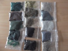 Bastelpaket Schotter, Streumehl, Sand, Fasern