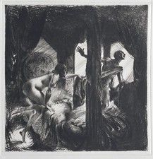 "Potiphars Frau" Radierung von